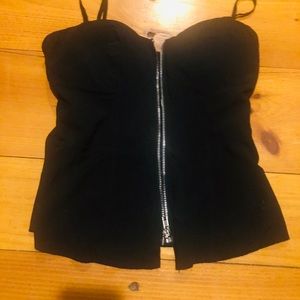 Guess little black zip up shirt.